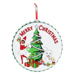 Elf On the Shelf & Elf Pets Girl Scout Metal Cap Wall Decor, 12"